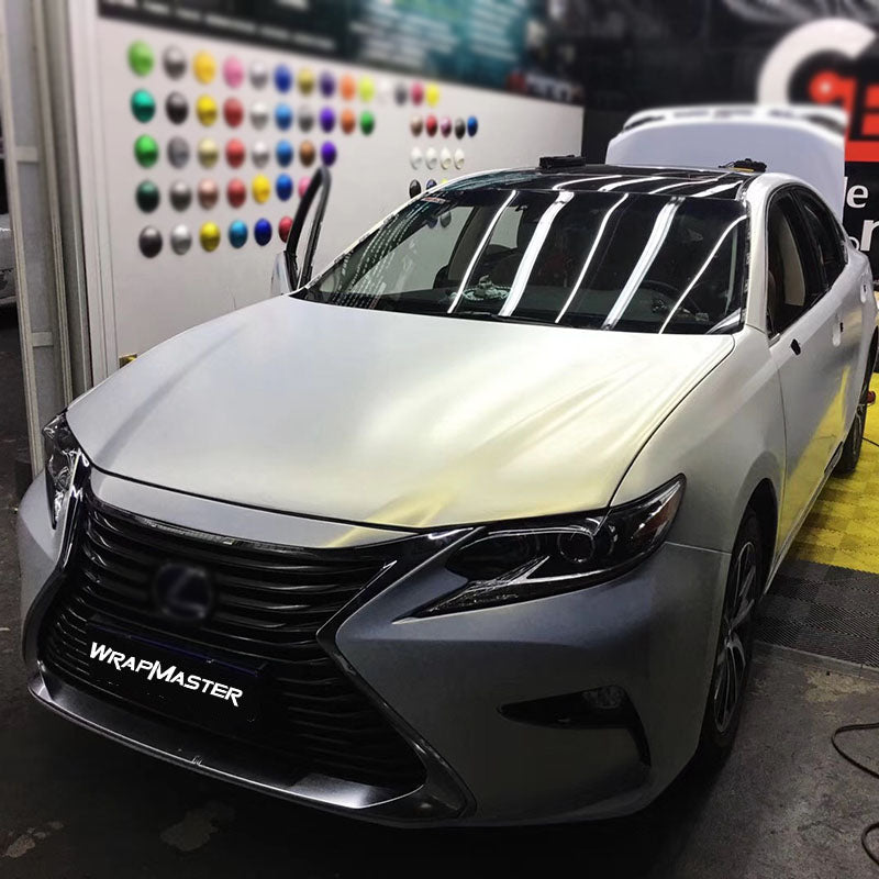 Matte White Gold Chameleon Car Wrap