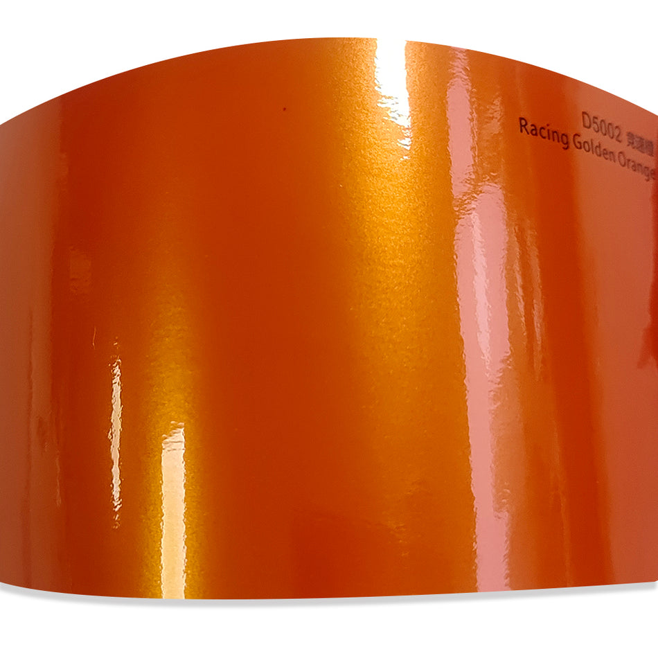 Gloss Metallic Racing Golden Orange Vinyl (PET Liner)