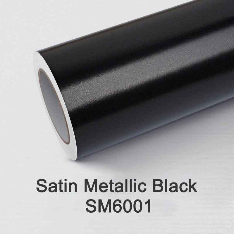 Premium Matte Satin Metallic Black Vinyl Wrap Film